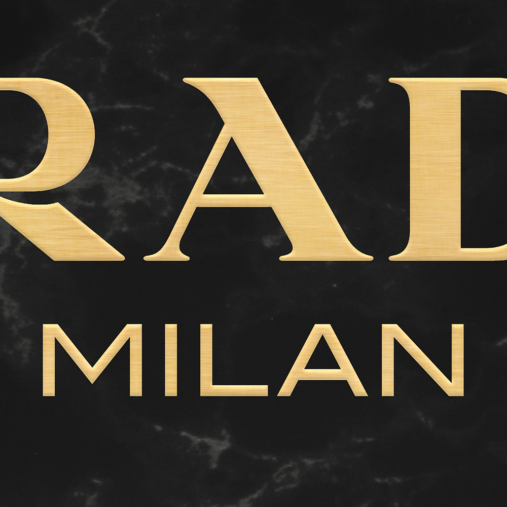 Prada Milan Dark Canvas Wall Art
